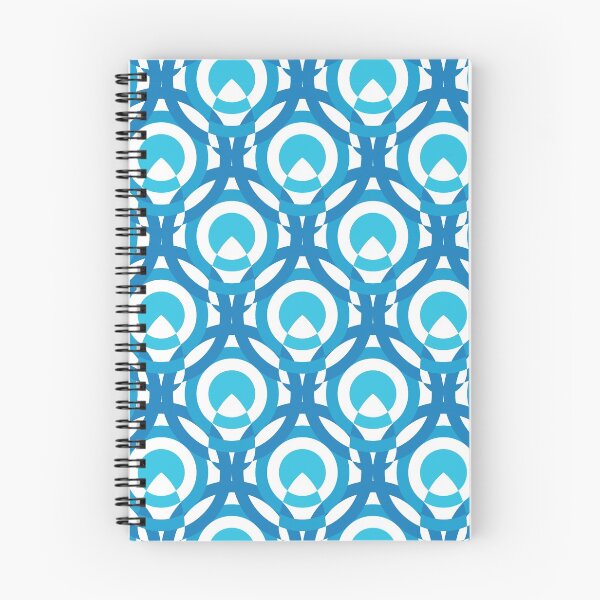 Item preview, Circles & Feathers Geometric Pattern – Blue designed and sold by RoguePatterns.