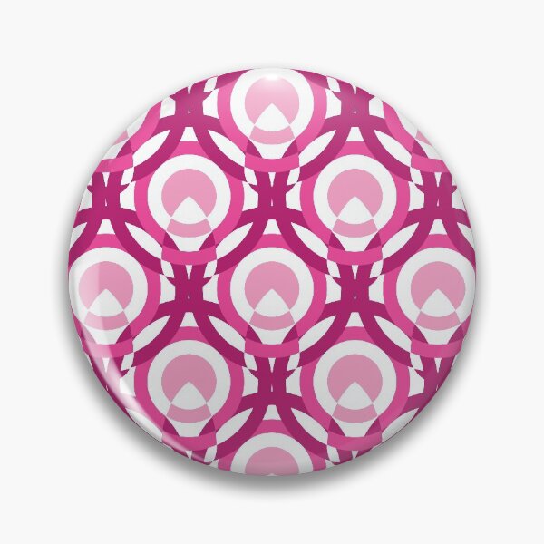 Item preview, Circles & Feathers Geometric Pattern – Fuchsia designed and sold by RoguePatterns.