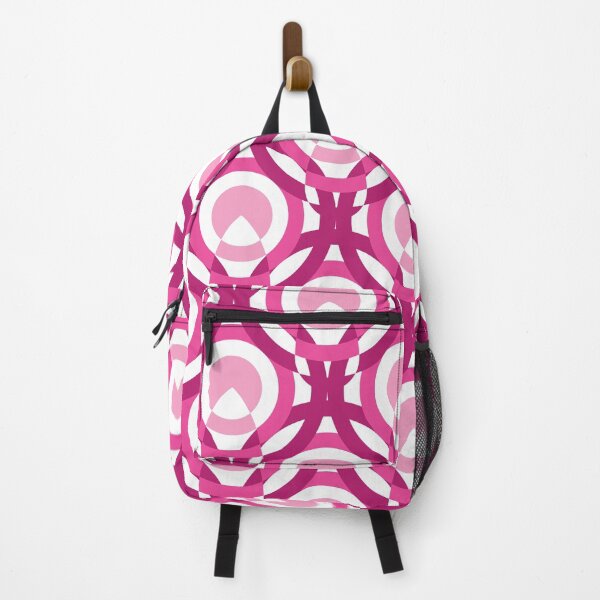 Item preview, Circles & Feathers Geometric Pattern – Fuchsia designed and sold by RoguePatterns.