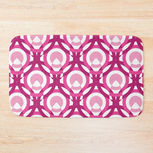 Item preview, Circles & Feathers Geometric Pattern – Fuchsia designed and sold by RoguePatterns.