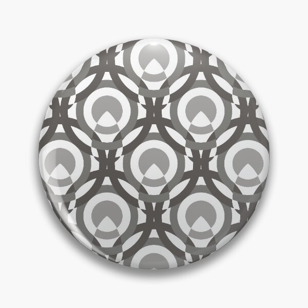 Item preview, Circles & Feathers Geometric Pattern – Gray designed and sold by RoguePatterns.