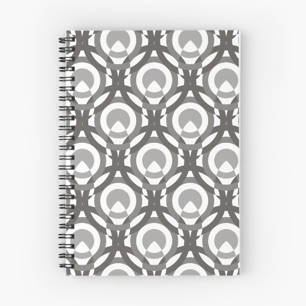 Item preview, Circles & Feathers Geometric Pattern – Gray designed and sold by RoguePatterns.