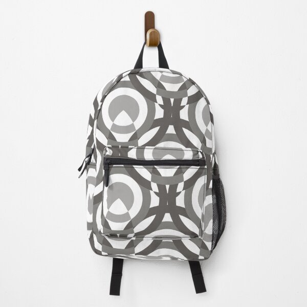Item preview, Circles & Feathers Geometric Pattern – Gray designed and sold by RoguePatterns.