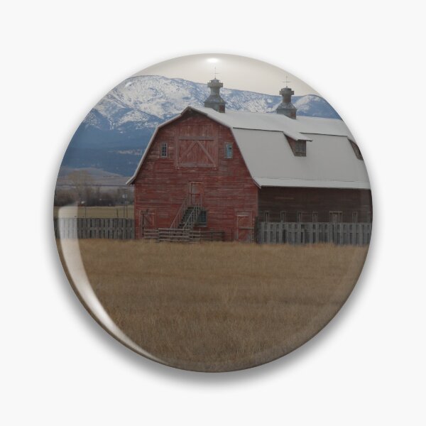 Item preview, Barn with Snowy Mountain in Background by Kurt Mihelish - Montana designed and sold by Kurt Mihelish.