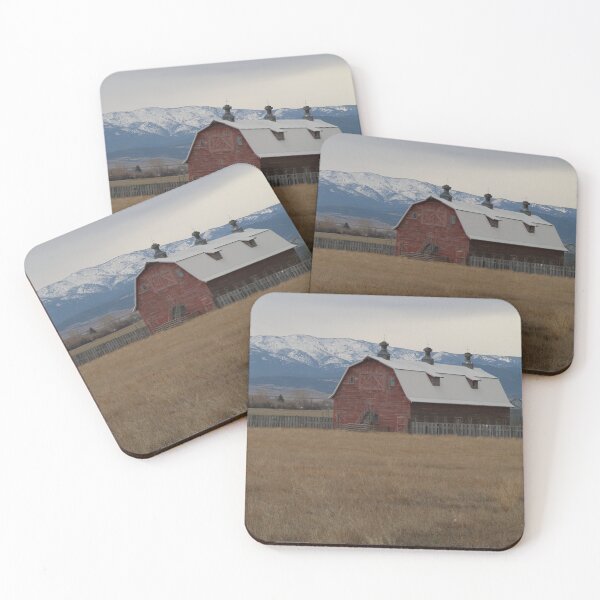 Item preview, Barn with Snowy Mountain in Background by Kurt Mihelish - Montana designed and sold by Kurt Mihelish.