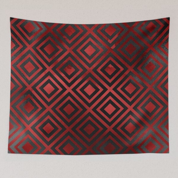 Item preview, Dark Red and Black Square pattern designed and sold by WOW TeesAndThings.