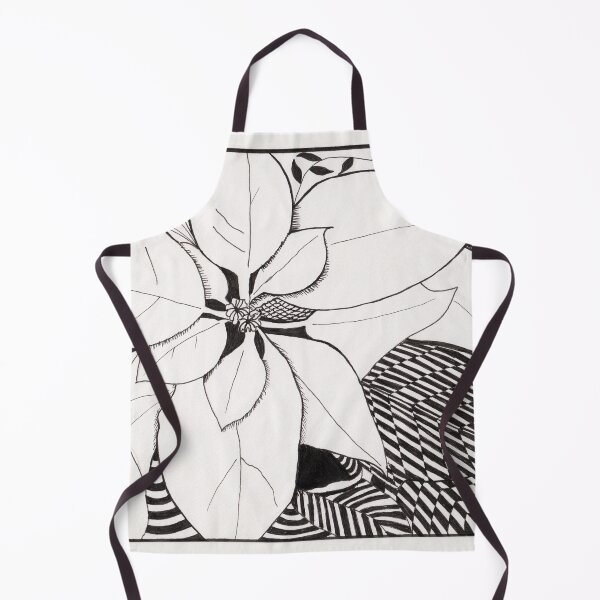 Item preview, Zentangle Poinsettia Christmas Art Black and White designed and sold by The Elderberry Blossom.