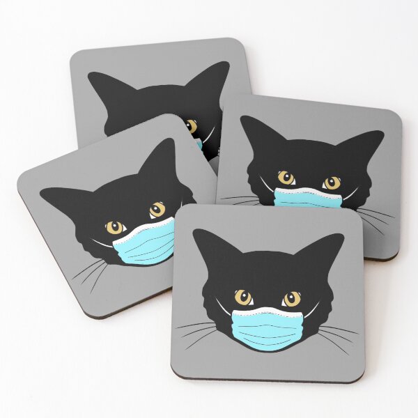 Item preview, Black Cat with Mask designed and sold by laurenmoee.