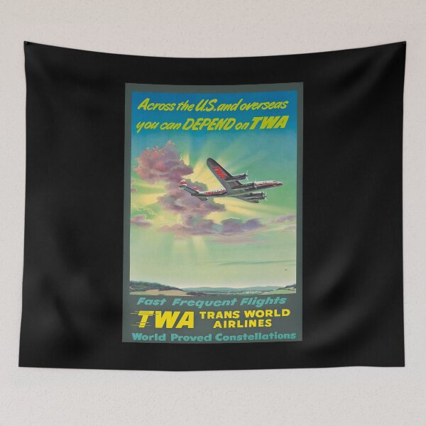 Item preview, retro classic Fast frequent Flights poster designed and sold by CorasPosters.