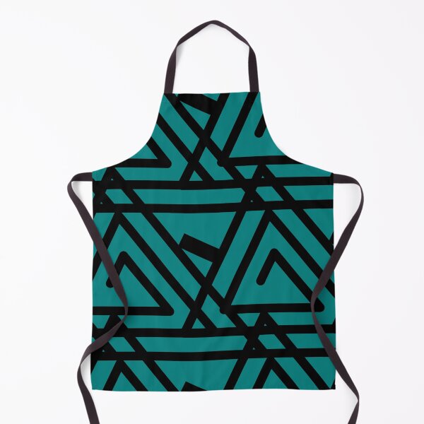 Item preview, Teal and Black Triangular Coils designed and sold by PatternsRUs.