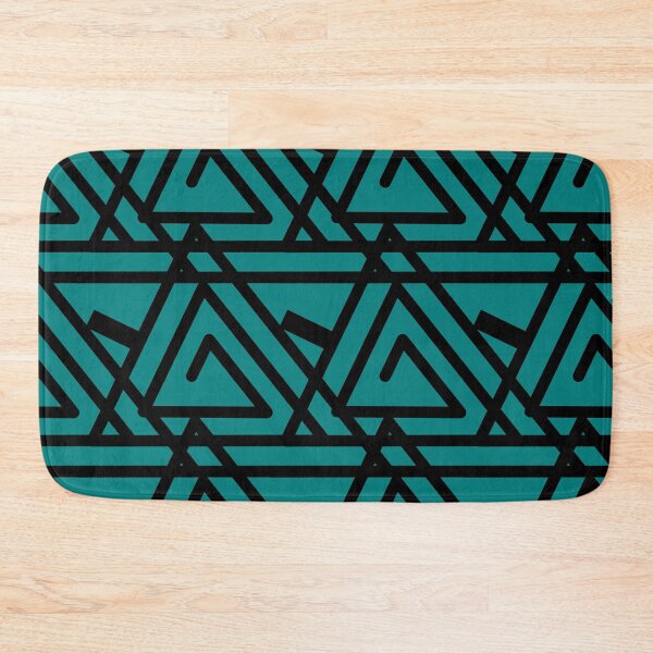Item preview, Teal and Black Triangular Coils designed and sold by PatternsRUs.