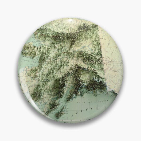 Item preview, 1931 Alaska Relief Map 3D digitally-rendered designed and sold by ThinkAboutMaps.