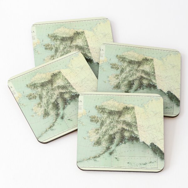 Item preview, 1931 Alaska Relief Map 3D digitally-rendered designed and sold by ThinkAboutMaps.