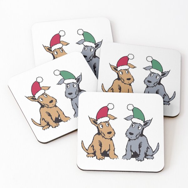 Item preview, Double Santa Terriers--Naughty and Nice! designed and sold by binkk7.