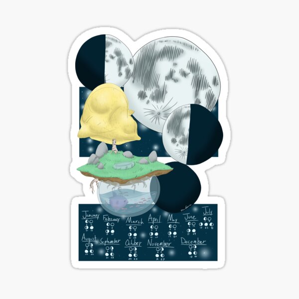 Lunar Calendar floating island Sticker