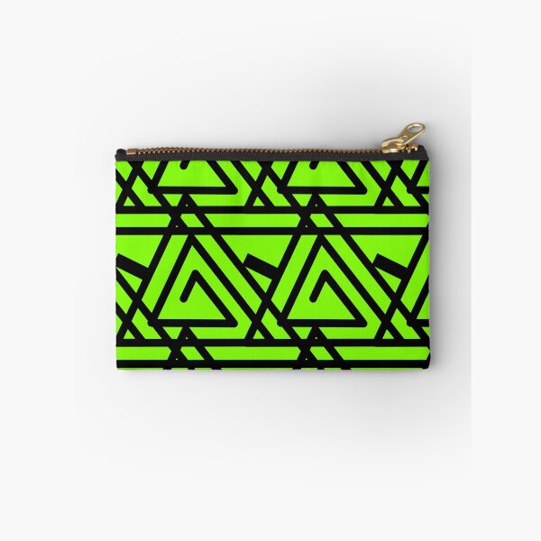 Item preview, Chartreuse Green and Black Triangular Coils designed and sold by PatternsRUs.