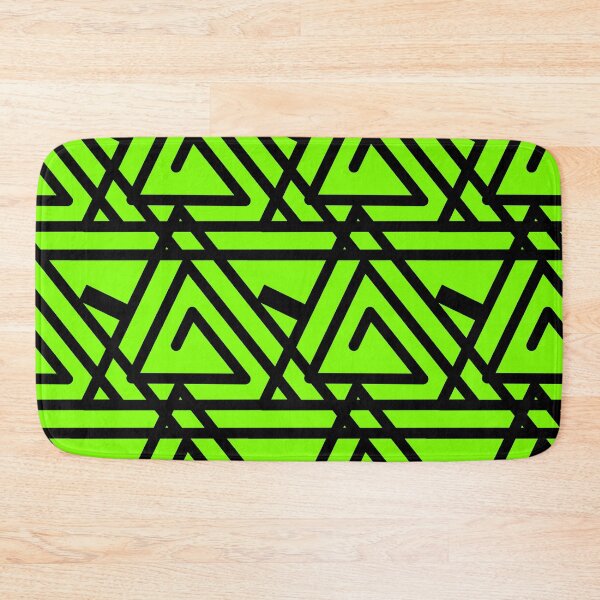 Item preview, Chartreuse Green and Black Triangular Coils designed and sold by PatternsRUs.