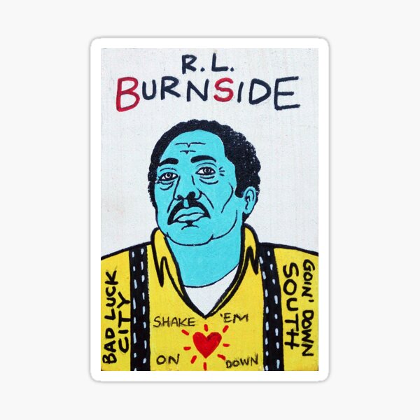 R.L. Burnside Blues Folk Art Sticker
