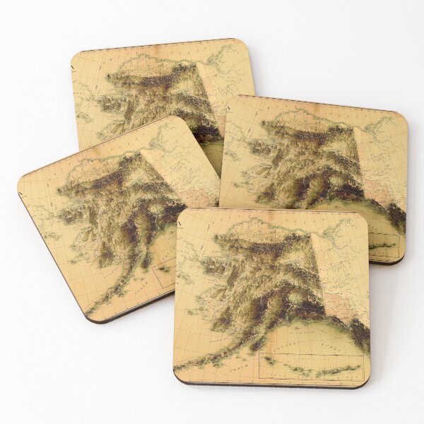 Item preview, 1903 Alaska Relief Map 3D digitally-rendered designed and sold by ThinkAboutMaps.