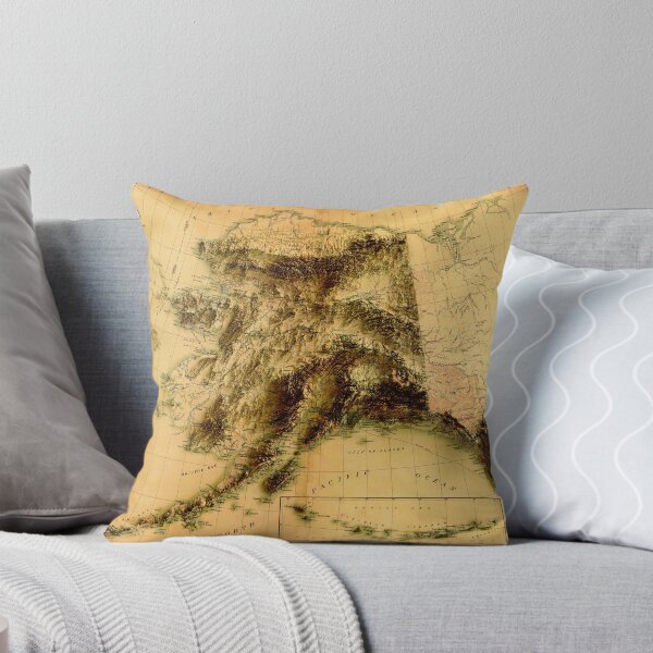 Item preview, 1903 Alaska Relief Map 3D digitally-rendered designed and sold by ThinkAboutMaps.