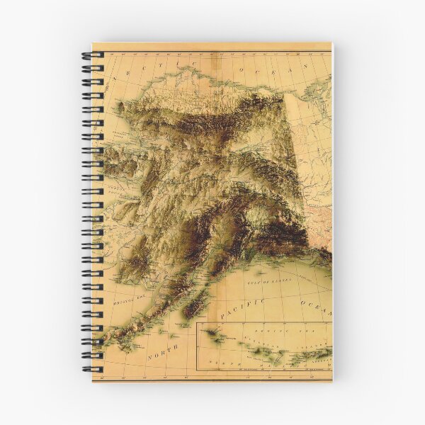 Item preview, 1903 Alaska Relief Map 3D digitally-rendered designed and sold by ThinkAboutMaps.