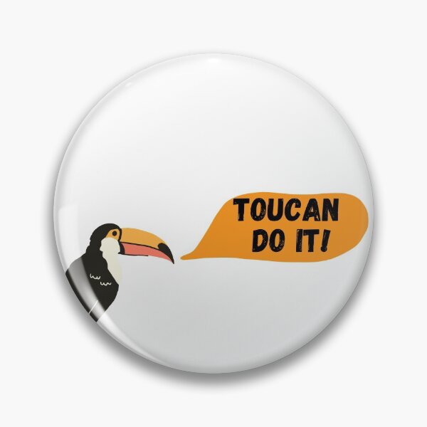 Item preview, Toucan do it! Motivational bird. Funny sticker.  designed and sold by TheWaterBirds.