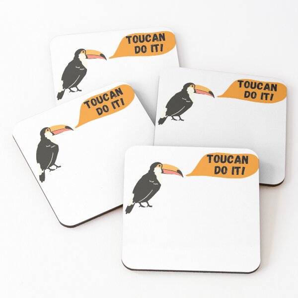 Item preview, Toucan do it! Motivational bird. Funny sticker.  designed and sold by TheWaterBirds.