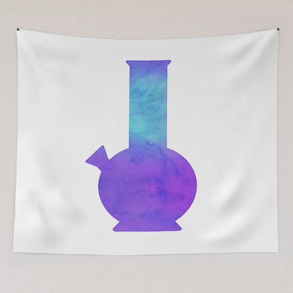 Item preview, Purple & Blue Watercolor Water Pipe Bong designed and sold by TheBearandBunny.