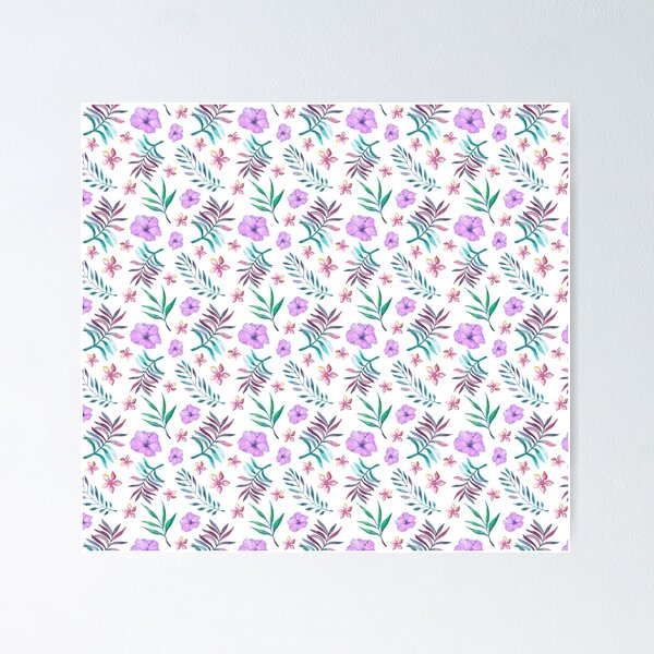 Item preview, Vintage Purple Tiny Floral Pattern designed and sold by LagoonsStudio.
