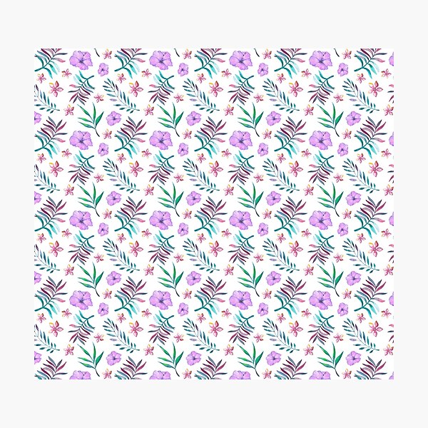 Aperçu de l'œuvre Motif floral minuscule violet vintage créée et vendue par LagoonsStudio.