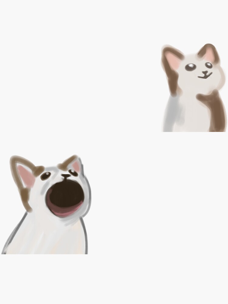 "lip smacking cat meme" Sticker by number8friends Redbubble