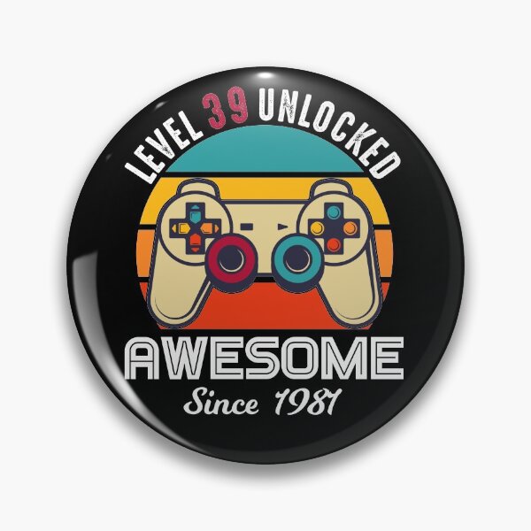 Item preview, Level 39 Unlocked Birthday Awesome Since 1981 designed and sold by RandomStuffShop.