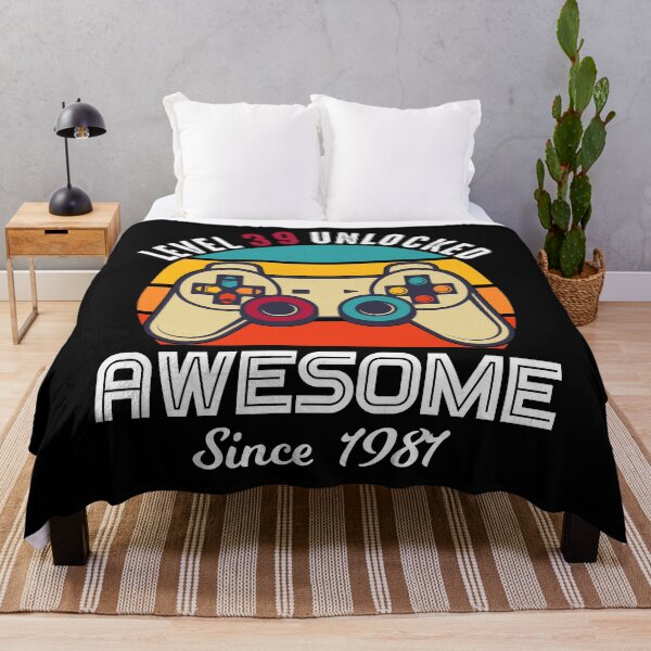Item preview, Level 39 Unlocked Birthday Awesome Since 1981 designed and sold by RandomStuffShop.