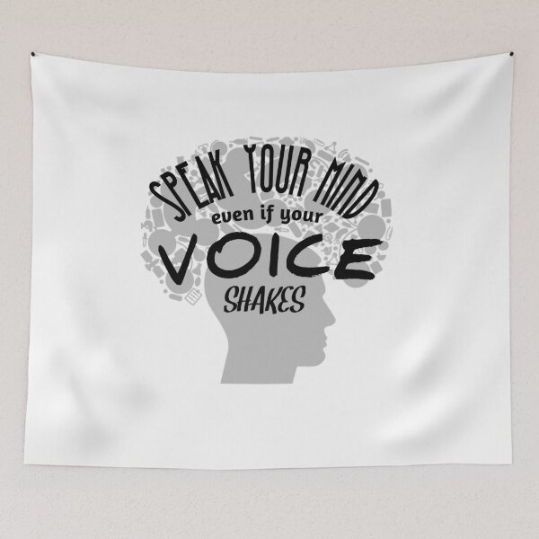 Item preview, Speak Your Mind Even If Your Voice Shakes Rbg Ruth Bader Ginsburg Feminist Resist Quote Essential T-Shirt designed and sold by myrstyle.