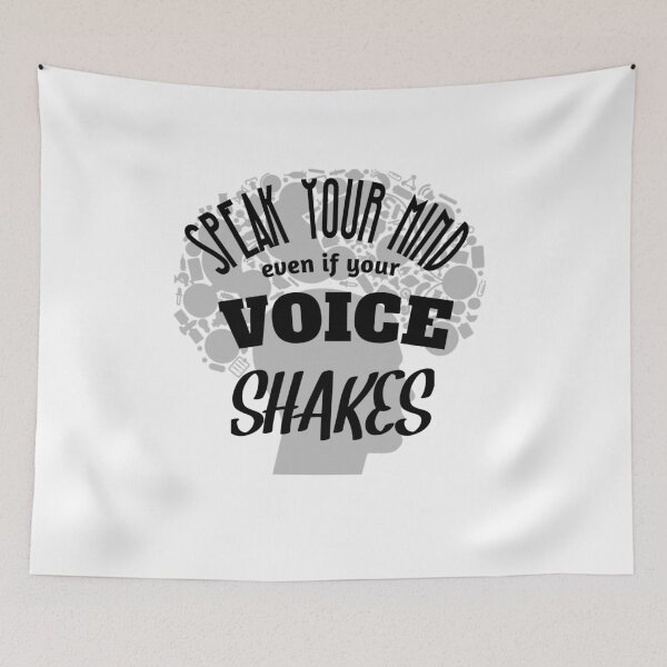 Item preview, Speak Your Mind Even If Your Voice Shakes Rbg Ruth Bader Ginsburg Feminist Resist Quote Essential T-Shirt designed and sold by myrstyle.