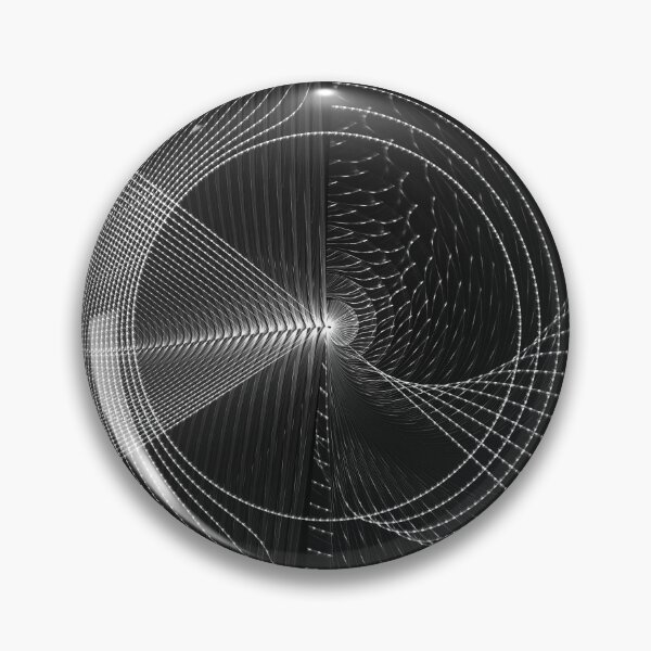 Item preview, Psytrance Design - Psychedelic Geometric Fractal - Minimal - White on Black designed and sold by JordanHolmes.