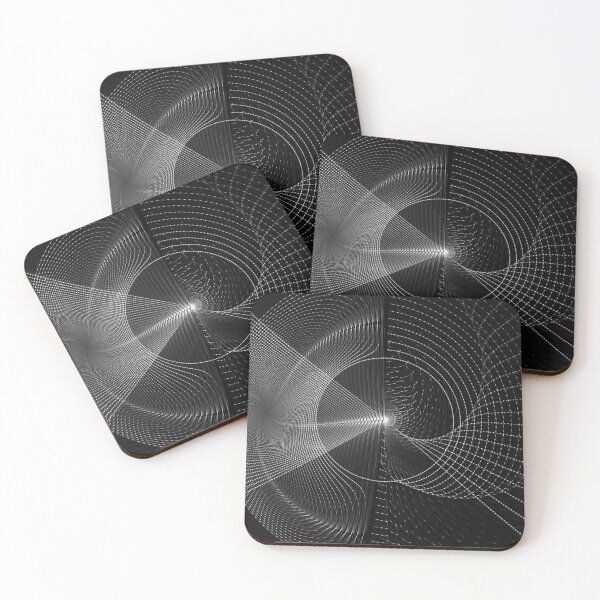Item preview, Psytrance Design - Psychedelic Geometric Fractal - Minimal - White on Black designed and sold by JordanHolmes.