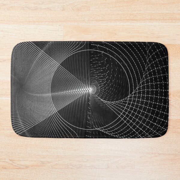 Item preview, Psytrance Design - Psychedelic Geometric Fractal - Minimal - White on Black designed and sold by JordanHolmes.
