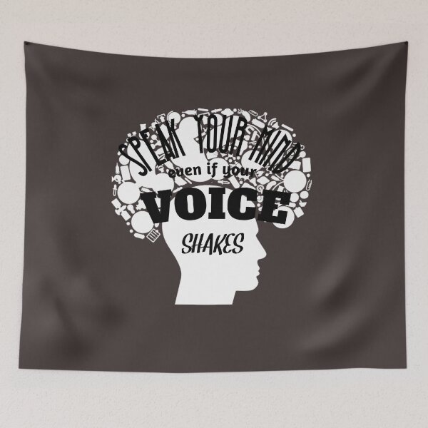 Item preview, Speak Your Mind Even If Your Voice Shakes Rbg Ruth Bader Ginsburg Feminist Resist Quote Essential T-Shirt designed and sold by myrstyle.