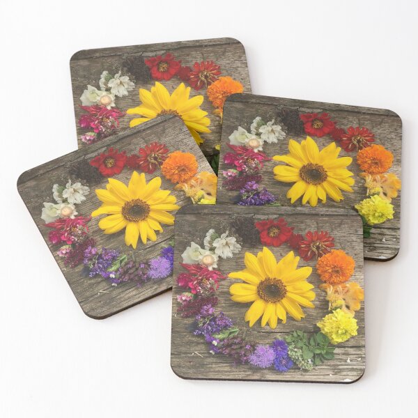 Item preview, Sunflower in a Rainbow Flower Circle designed and sold by ChiaraDAmore.
