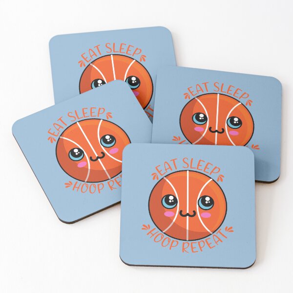 Artikelvorschau, Eat Sleep Hoop Wiederholen Sie Kawaii Basketball entworfen und verkauft von KawaiiPark.