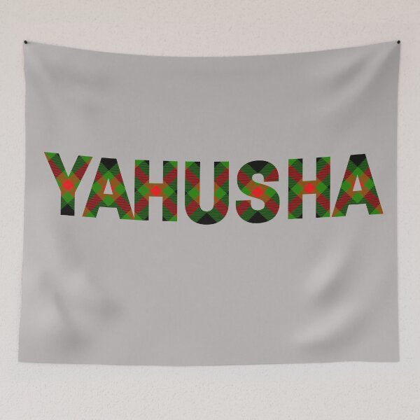 Item preview, Yahusha in red, black and green tartan designed and sold by DaughterofYah.