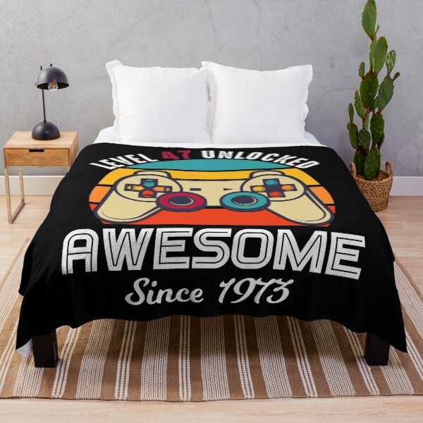Item preview, Level 47 Unlocked Birthday Awesome Since 1973 designed and sold by RandomStuffShop.