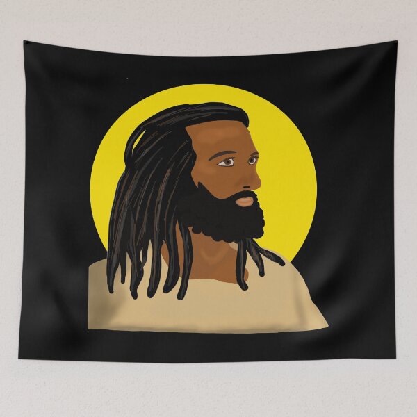 Artikelvorschau, Schwarzer Jesus mit Locs Dreadlocks entworfen und verkauft von blackartmatters.