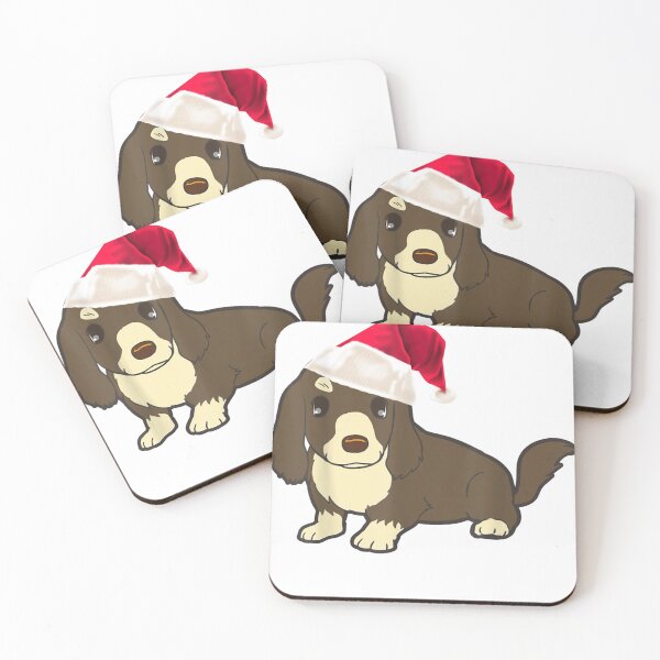 Item preview, Cute Miniature Dachshund Wiener Dog w Christmas Santa Hat designed and sold by Eric-Costa-2733.