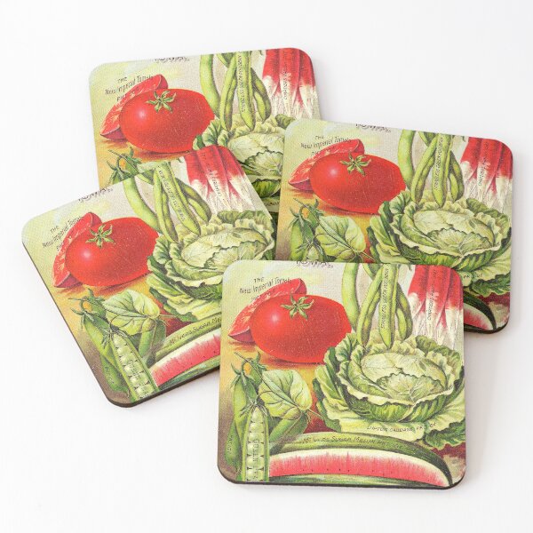Item preview, Watermelon and Vegetables - Cole's 1896 Vintage Seed Poster designed and sold by killies.