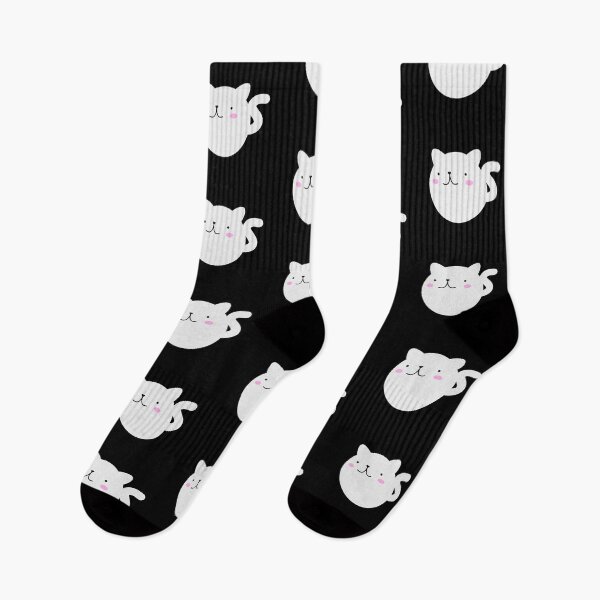 Item preview, cute kawaii white MIAOMIAO cat design designed and sold by ironbrownie.