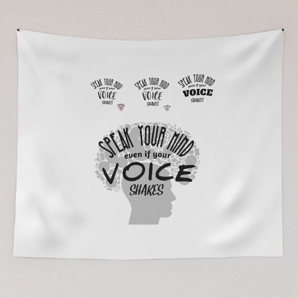 Item preview, Speak Your Mind Even If Your Voice Shakes Rbg Ruth Bader Ginsburg Feminist Resist Quote Essential T-Shirt designed and sold by myrstyle.