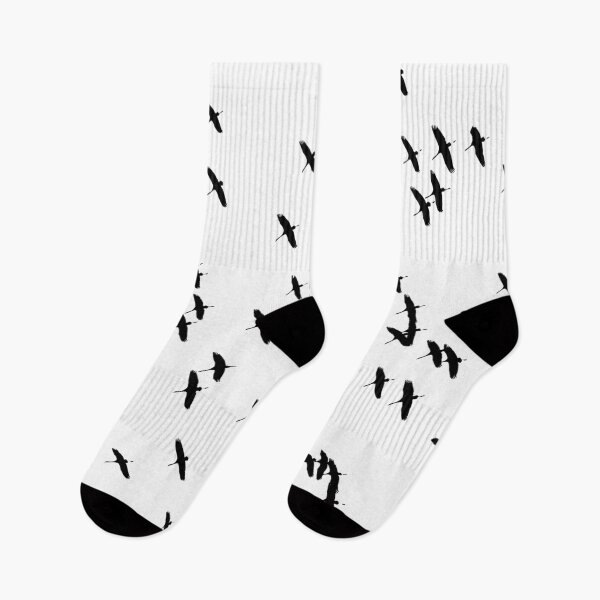 Item preview, A Flock of Flying Birds in Black and White designed and sold by SeaAndLight.
