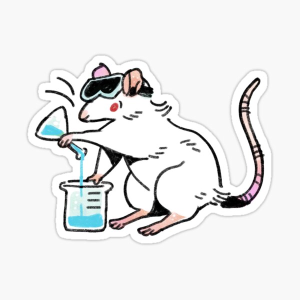 Lab Ratz Experiment 2 - Cartoon Rat - Sticker